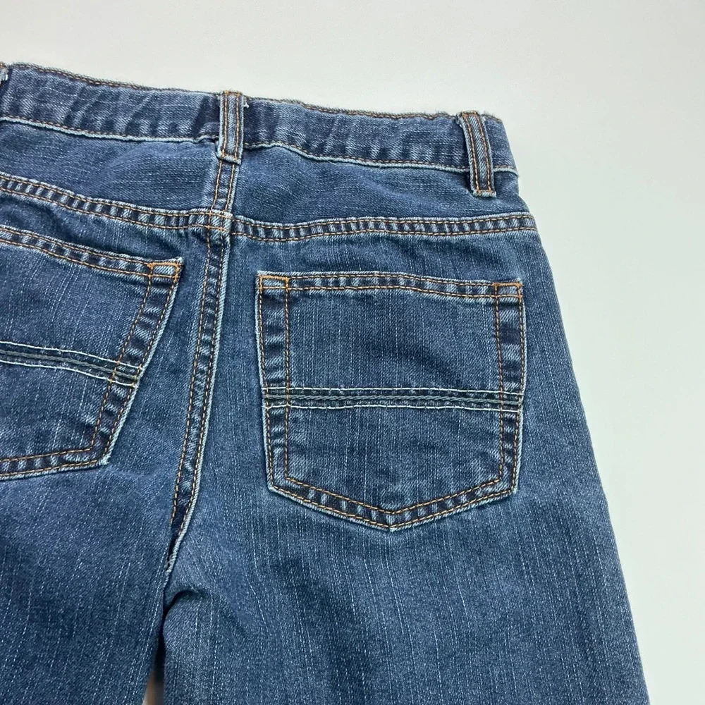 Childrens Place Blue Straight Leg Jeans Kids Size 8 Adjustable Waist Denim